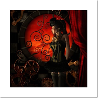 Wonderful steampunk lady Posters and Art